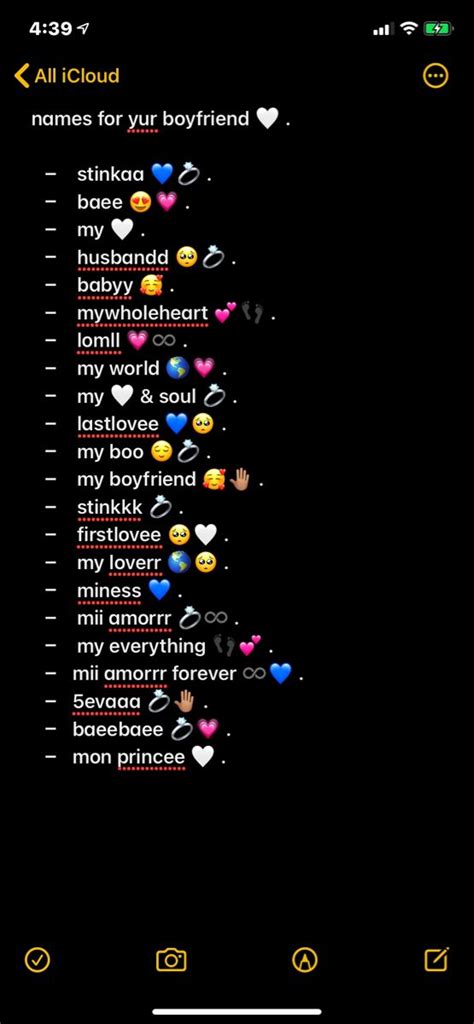 titles for yur boyfriend 🥰 . | Cute names for boyfriend, Nicknames for boyfriends, Names for ...