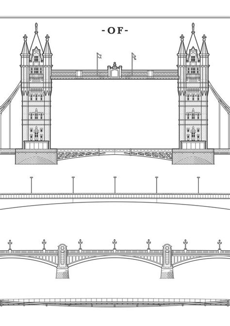 Bridges of London on Behance London Bridge, River Thames, Tower Bridge, Bridges, Giclee Print ...