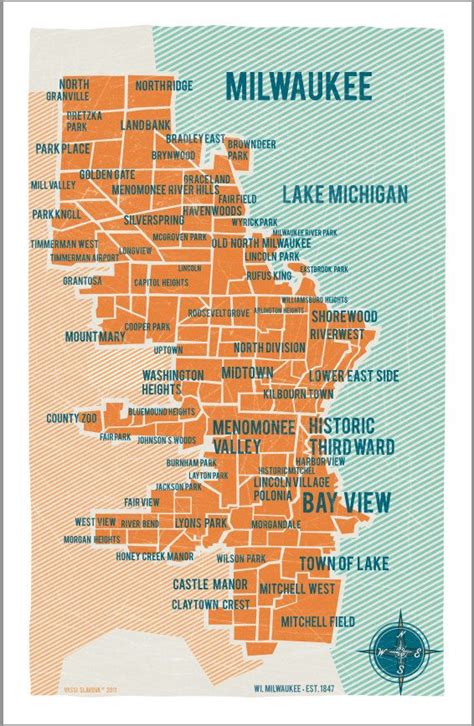 Pin by Joellen Young on me, by definition | Milwaukee map, Map poster, Milwaukee city