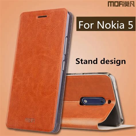 for Nokia 5 case cover nokia5 flip back leather protective phone capas silicone MOFi original ...