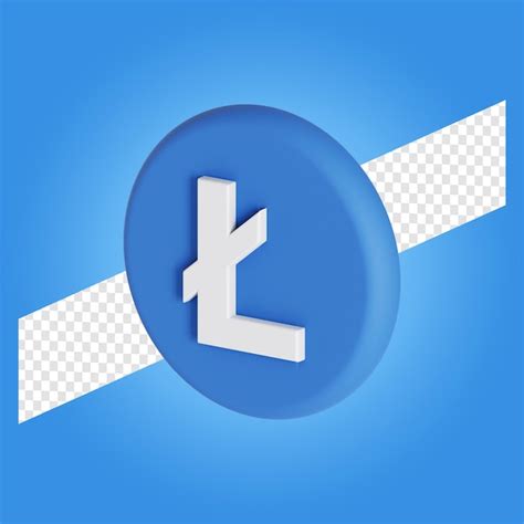 Premium PSD | Litecoin cryptocurrency symbol logo 3d illustration