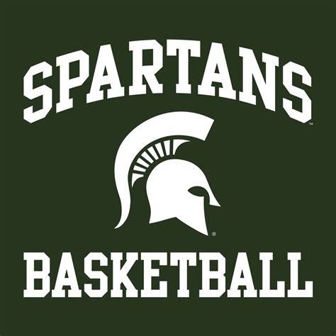 Michigan State University Spartans Arch Logo Basketball Short Sleeve T ...