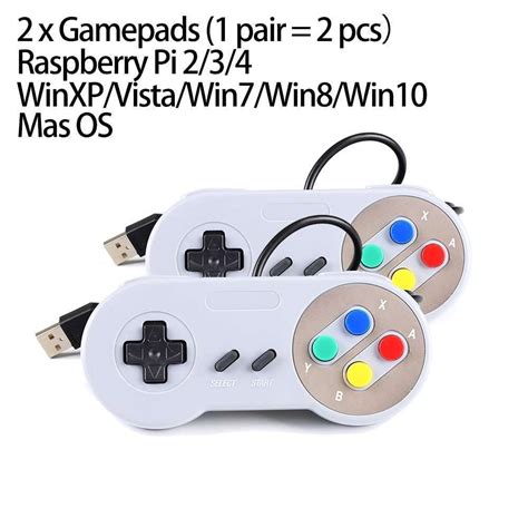 For Raspberry Pi USB Controller Gamepad Super Game Controller SNES USB Classic Gamepad Game ...