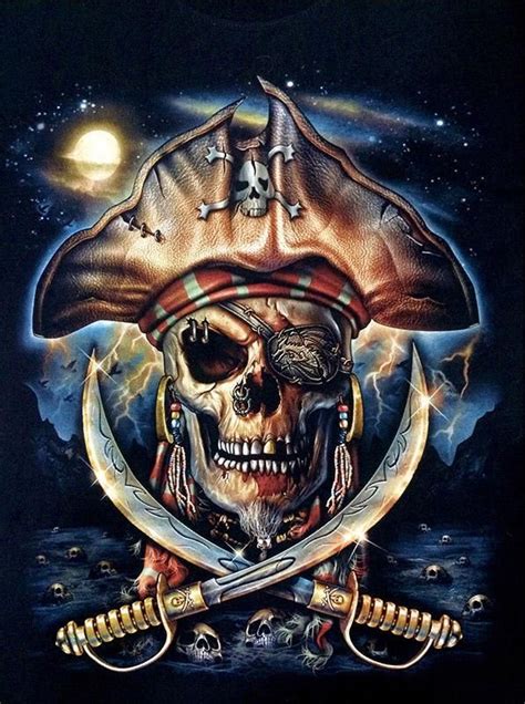 2019 5d Diy Diamond Painting Kits Pirate Skull NA0906 | Pirate art ...