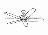 Ceiling Fan Clipart sketch template
