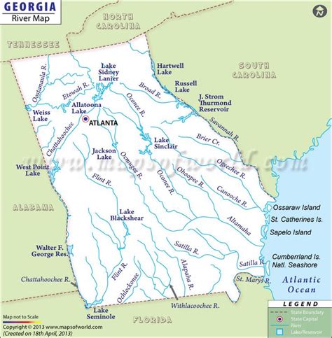 Georgia River Map | Georgia on my mind | Pinterest