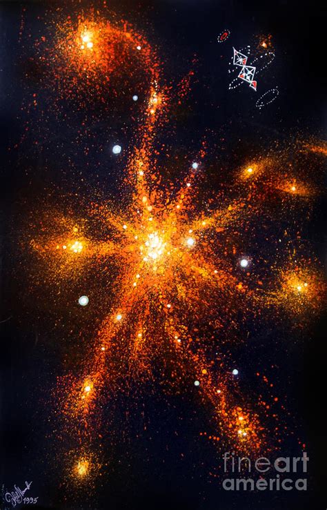 Orange galaxy, non-standard shape Painting by Sofia Goldberg - Fine Art ...