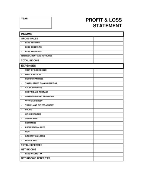 Profit And Loss Statement Template — excelxo.com