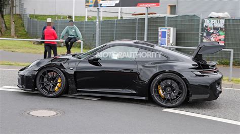 2023 Porsche 911 GT3 RS spy shots and video: New track star takes to the 'Ring