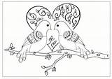 Love Birds Cartoon Coloring Pages sketch template