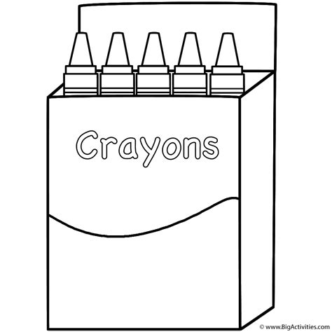 Box of Crayons - Coloring Page (Back to School)