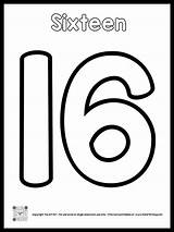 Number 16 Coloring Page FREE Printable  The Art Kit sketch template