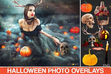 Halloween clipart & Photoshop overlay Halloween overlay - 782103 - SoftArchive