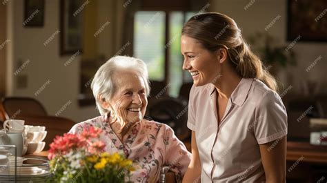 Premium AI Image | Elderly Care in Loving Hands