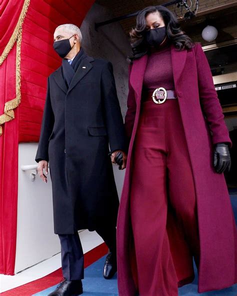 Michelle Obama Wears Sergio Hudson Outfit To Inauguration