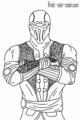 Mortal Kombat Printable Coloring Pages sketch template