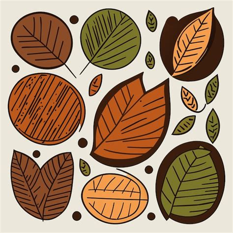 Premium Vector | Rainforest leaf shapes digital art vector illustrations