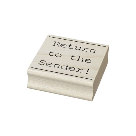 Simple "Return to the Sender!" Rubber Stamp | Zazzle.com