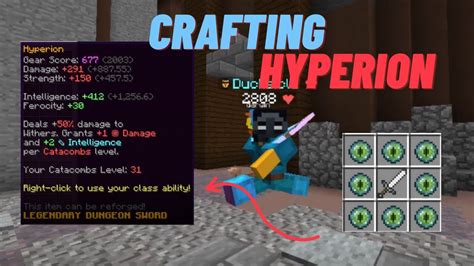 Crafting Hyperion (HYPIXEL SKYBLOCK) - YouTube