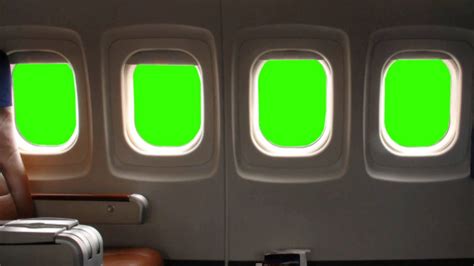 Airplane Windows - green screen - YouTube