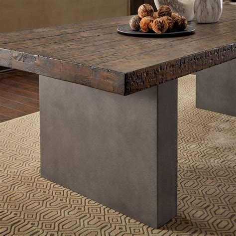 Blake Reclaimed Wood and Concrete Dining Table in 2021 | Concrete ...