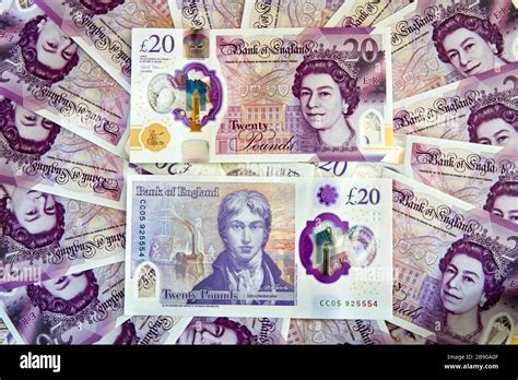 The 2020 polymer £20 pound banknotes from the Bank of England featuring artist JMW Turner Stock ...