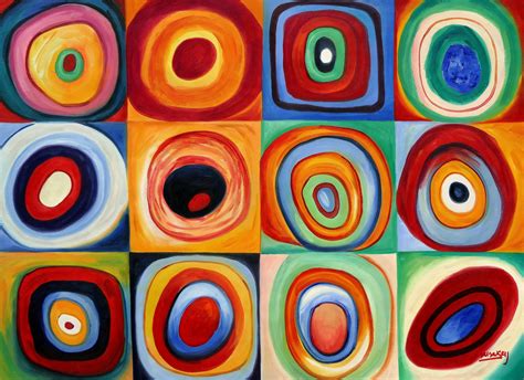 Abstract Circles After Kandinsky Oil on Canvas / Circles After ...