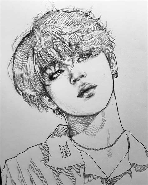 (@nonconman) | Bts drawings, Art, Jimin fanart