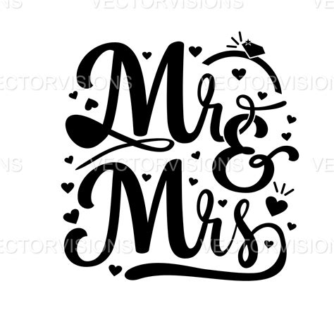 Mr & Misses Svg, Wedding Svg, Bride Svg, Vector Cut File for Cricut ...