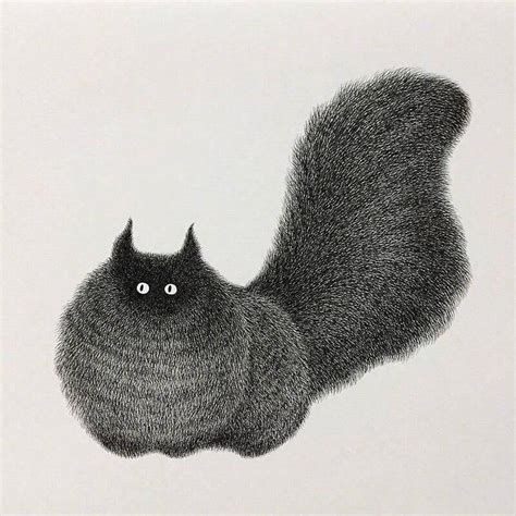 Largest Collection of Fluffy Black Cat Art Pictures 1 in 2021 | Black cat art, Cat art, Cat furry