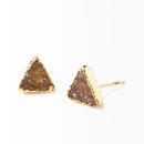 semi precious triangle stud earrings by decadorn | notonthehighstreet.com