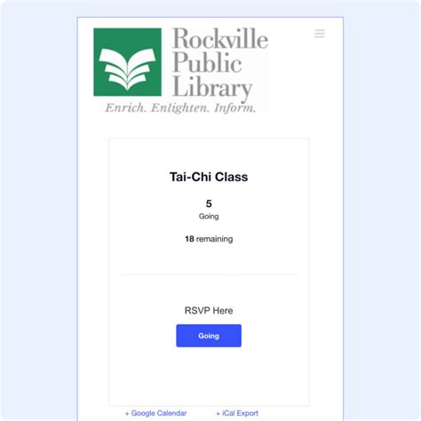 Rockville Public Library | The Events Calendar