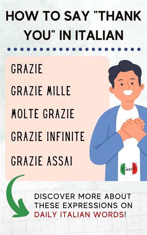 8 Ways to Say "Thank you very much!" in Italian - Daily Italian Words