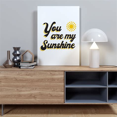 You Are My Sunshine Wall Art Retro Print Sunshine Print - Etsy