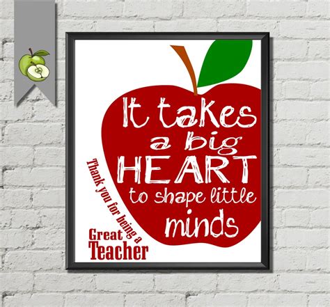 Teacher Appreciation gift apple word art thank you teacher