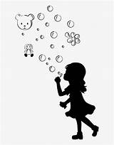 Girl Blowing Bubbles Familycornercom Sketch Coloring Page sketch template