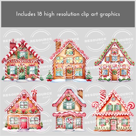 Christmas Gingerbread House Clipart Transparent PNG, Xmas Winter Clip Art Scrapbook Journal ...