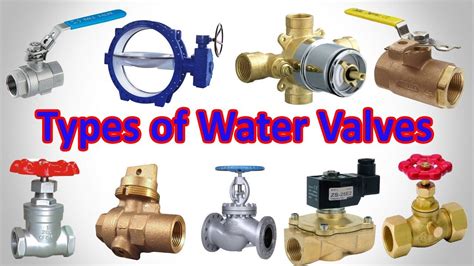 Types of Water Valves - Plumbing Valve Types | Water valves, Plumbing ...