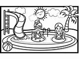 Swimming Pool Drawing Coloring Pages  Coloring Cool sketch template