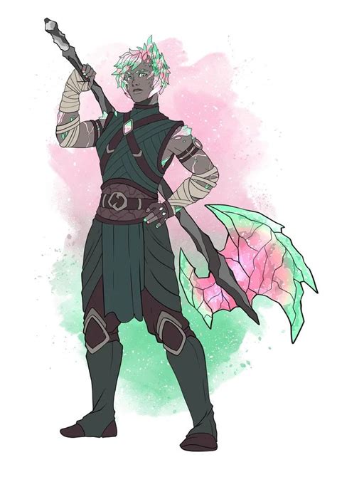 [ART] [OC] Hiraani, Earth Genasi Wild Magic Barbarian : DnD | Character art, Character design ...