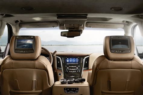 Cadillac Escalade Platinum press image rear seat entertainment package