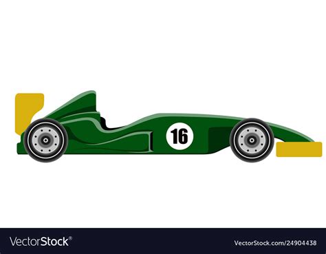 Side view a formula 1 racing car Royalty Free Vector Image