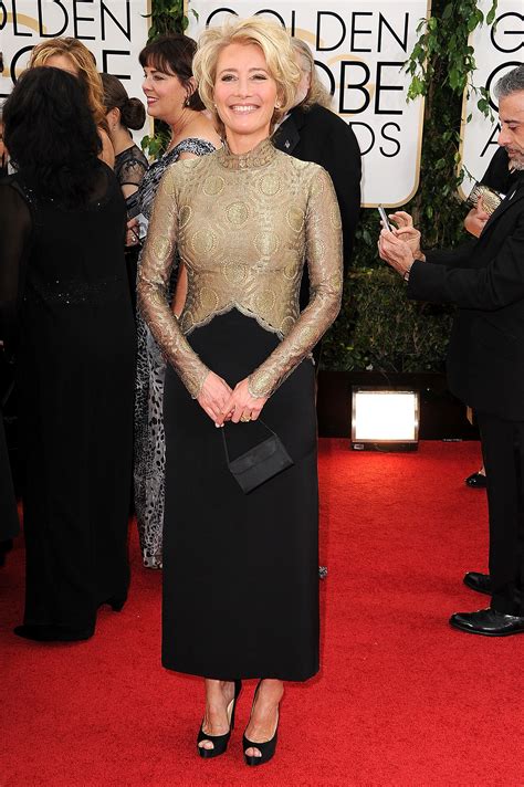 Emma Thompson in Vintage at the Golden Globes 2014 | POPSUGAR Fashion UK