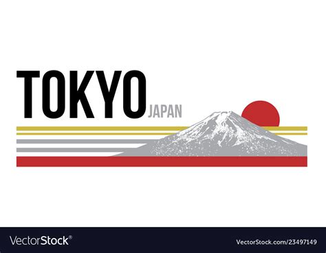 Tokyo japan sport print Royalty Free Vector Image