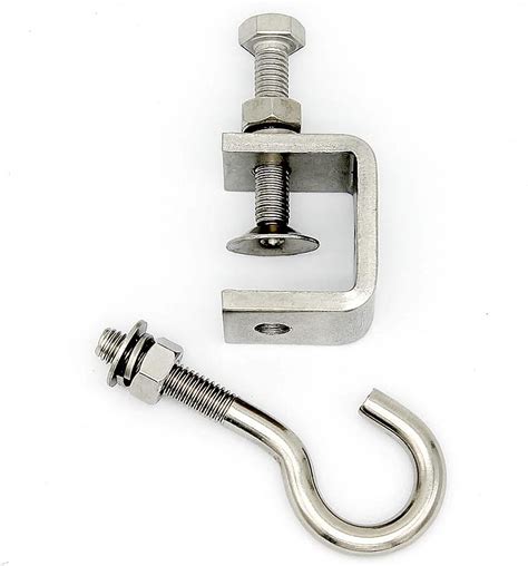 C Clamp Stainless Steel Beam Clamp with Stainless Steel Hooks - China C Clamp and Beam Clamp