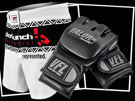 Custom MMA Gear including custom MMA Gloves and custom MMA Fight Shorts