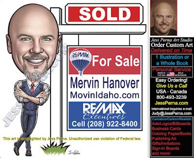 How to Order Ad Cartoons and Caricatures: Real Estate Ad Logos