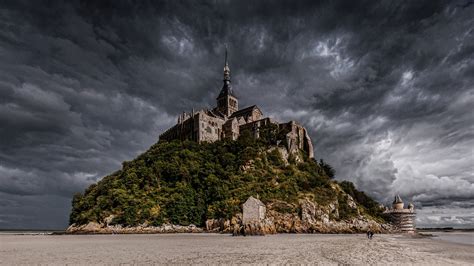 Brown concrete castle on hill, nature, castle, island, beach HD ...