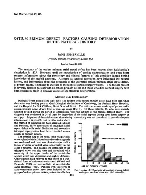 OSTIUM PRIMUM DEFECT: FACTORS CAUSING DETERIORATION IN THE NATURAL ...