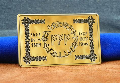 Wallet Card Viking Rune spell talisman "The Great Wealth" ( Fehu - Fehu - Fehu) | Runes, Viking ...
